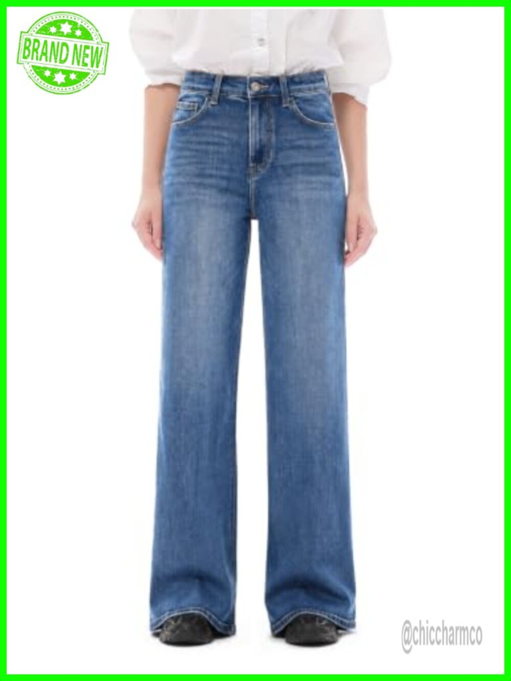 ONESO Wide Leg Jeans Women 33.5 Inch Inseam High Rise Baggy Denim